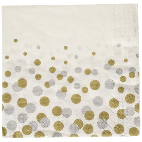 Printed Confetti Luncheon Napkins | Pack of 16 | Party Supply