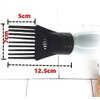 Black Universal Hair Styling Comb Nozzle - Plastic Hairdressing Blow Attachment for Straightening, Detangling Fine, Curly, and Natural Hair