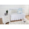 TL Care 100% Natural Cotton Percale Crib Bed Skirt, White, Soft Breathable, for Boys and Girls