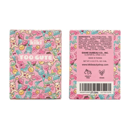 kiki TOO CUTE lip gloss 3 pcs set the original Kawaii makeup moisturizing shimmering colors