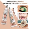 LOKFAR 2 Pack Matte Eyeshadow Primer for Oily Lids Medium Eyeshadow No Crease Eye Primer Makeup Eyeshadow Base Waterproof & Smudge-proof & Long Lasting Cream Liquid Eye-shadow for All Shadows (Set B)
