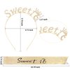 CAVETEE Sweet 16 Party Decorations, Gold Sweet 16 Sash and Crown 16th Birthday Crown for Girls 16th Happy Birthday Party Decorations
