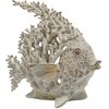 VVGIFTS Beach Coastal Decor Coral Reef Angelfish Home Office Desk Decor Sculpture Statue for Tabletop Shelf Bathroom Decoration Ornament Gift (White)