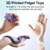 ATESSON 3D Printed Snake,3D Printed Animals,3D Printed Toys Flexible Joints 12" 3D Snake,Home Office Classroom Decor Executive Desk Fidget Spinner Toys,1 Piece (Phantom Blue)