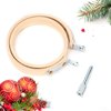 Caydo 10 Pieces 2.2 Inch Mini Embroidery Hoops Adjustable Bamboo Circle, Cross Stitch Hoop Ring for Embroidery, Art Craft Handy Sewing, and Christmas Decoration
