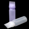 Pimoys Root Comb Applicator Bottle 6 Ounce Oil Applicator for Hair Dye, 3 Pack Hair Oiling Bottle Brush with Graduated Scale (Pink, Purple, White)