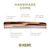 Kent 6T Fine and Wide Tooth Hair Comb - Handmade Styling Comb for Hair Care, Barber Combs and Beard Combs - Grooming Hair Comb for Men, Women and Kids-Hair Care for Wet or Dry, Medium to Thick Hair