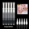 MOTYYA 5 Pack 3 ml Transparent Twist Pens, Empty Nail Oil Pen with Brush Tip, Cosmetic Lip Gloss Container Applicators Eyelash Growth Liquid Tube (5x)