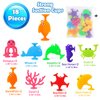 Baby Suction Cup Toys, 18 PCS Silicone Ocean Animals Suckers with Mesh Bag Storage, No Hole Mold Free Bath Toys for Kids Ages 4-8, Sensory Window Travel Toys for Toddlers Boys Girls 3 4 5 6 Year Old