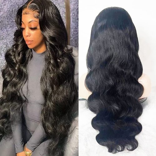 Kbeth 13x6 Body Wave HD Transparent Lace Front Wigs Human Hair Brazilian Virgin Body Wave Lace Frontal Wig Human Hair 13x6 Body Wave Wig Pre Plucked with Baby Hair (22 Inch, Body Wave)