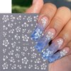10 Sheets Hibiscus Flower Nail Stickers for Nail Art Petal Floral Nail Art Stickers Decals 3D Self-Adhesive Pegatinas Uñas Pink Blue Gold Silver Nail Design Flowers Sticker DIY Nail Decor for Women