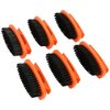 GreatNeck 19025 Nail Brush, 6 Pack Nail and Hand Scrub Brush Set, Stiff Bristles, Comfortable Scrubber Grip