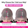 JUBOTIN 26 Inch Straight Lace Front Wigs Human Hair 180% Density 13x6 HD Lace Front Human Hair Wigs for Black Women Human Hair Glueless 13x6 Lace Front Wigs Human Hair Pre Plucked Human Hair Wig
