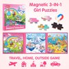 SYNARRY Unicorn Princess Mermaid Magnetic Puzzles for Toddlers 3-5, 36 Pieces Travel Puzzles for Kids Ages 4-8, Airplane Car Road Trip Activities Games Toys for 3 4 5 6 Year Old Girls Birthday Gifts