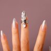 Rumtock CZ Crystal Beads Women Nail Cap Finger Tip Manicure Protective Nail Art for Women Girls Statement Punk Jewelry