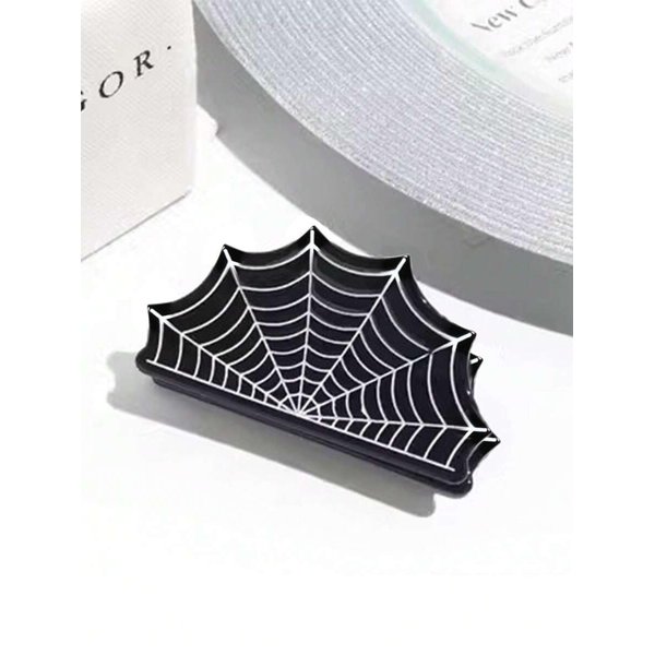 Halloween Hair Claw Clips Hair Claw for Women 1Pcs Black Web Hair Claw Clips for Thick Hair Black Hair Clips Hair Clips Resin Hair Clips Black Cute Web Halloween Clips Cute Hair Clips Accessories