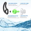 [2 Pairs] Ear Plugs for Swimming, Hearprotek Swim Ear Plugs Adults-Waterproof Silicone Water earplugs for Men Women Juniors Swimmers Pool Shower Bathing (Green)