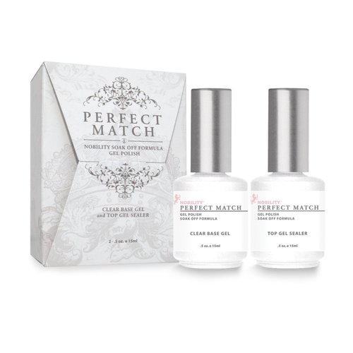 LeChat Perfect Match DUAL SET Soak Off Gel Polish Base Gel & Top Coat Set - PMTB01