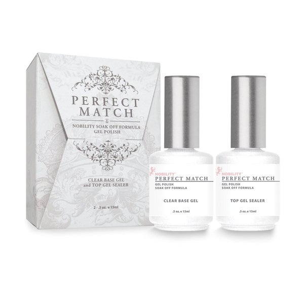 LeChat Perfect Match DUAL SET Soak Off Gel Polish Base Gel & Top Coat Set - PMTB01