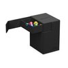 Ultimate Guard Flip 'n' Tray 133+, Deck Case for 133 Double-Sleeved TCG Cards + Dice Tray, Black, Independent Magnetic Closure & Microfiber Inner Lining