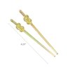 Set of 2 Iridescent Knot Hair Sticks with 3 Diamonds - Yellow