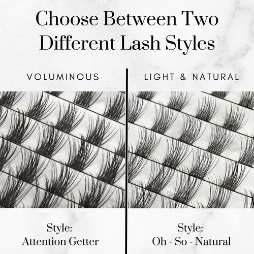 DIY Lash Extension Segment/Clusters with Portable Lash Tray, 72 Reusable Segmented Lashes In Mix Length, (Soft, Lightweight And Microband) Individual Lashes Eyelash Extensions, DIY at Home, Beginner Friendly - New Tomorrow Lash (Mix Length - Oh-So-Natural