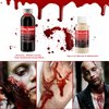 Halloween SFX Makeup Kit Fake Blood(100ML) + Liquid Latex(60ML) + Spatula Tool + 2Pcs Stipple Sponge For Scary Halloween Special Effects Cosplay Costumes Decorations