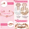 24 Pack Bridesmaid Proposal Gifts 6 Hair Scrunchies Bridal Shower Hair Band 6 Compact Pocket Bride Makeup Mirror 6 Love Knot Bracelets 6 Rose Gold Diamond Pens for Wedding Bridal Party Accessories