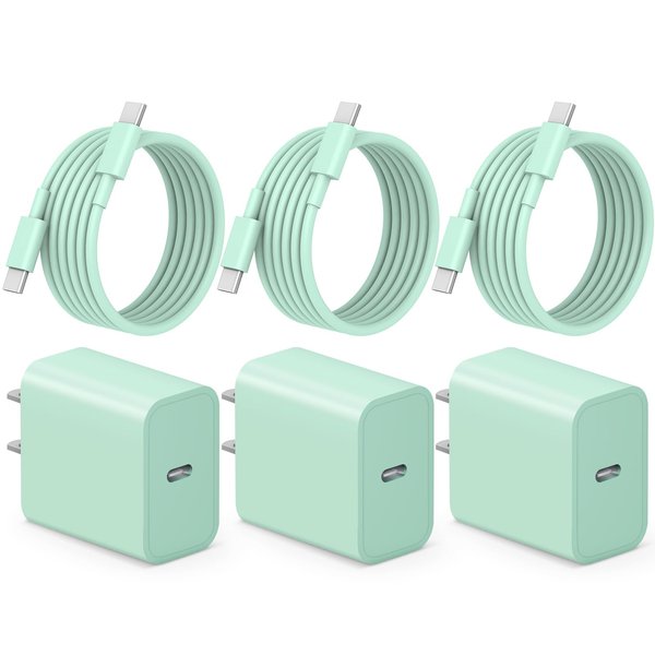 ROMITAZ iPhone 16 15 Charger Fast Charging Type C Charger USB C Charger [ETL Safety Certified] (Green)