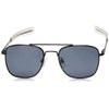 CampCo Humvee Pilot Sunglasses - Polarized Aviator Sunglasses Bayonette, 57mm, Black Frame, Gray Polarized Lens