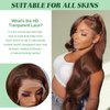 Nicele Ann Chocolate Brown Lace Front Wigs Human Hair 13x4 180 Density Body Wave Lace Frontal Human Hair Wigs Pre Plucked with Baby Hair Hairline (26 Inch, 4# Brown 13x4 Body Wave)