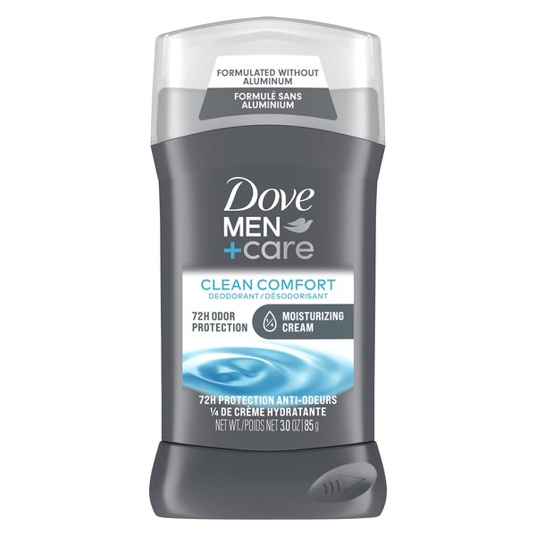 DOVE MEN + CARE Deodorant Stick for Men Clean Comfort Aluminum Free 72-Hour Odor Protection Mens Deodorant with 1/4 Moisturizing Cream 3 oz