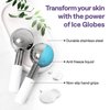 Ice Globes for Face - Ice Roller for Face & Puffy Eyes - Ice Face Roller - Cryo Sticks for Face Beauty - Face Ice Roller for Eyes - Facial Ice Globes for Facials - Cryotherapy Silver Facial Globes