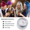 Silver Gray Hair Color Wax, Natural Hairstyle Wax 4.23 oz, Temporary Hairstyle Cream for Party, Cosplay, Halloween, Daily use, Date, Clubbing (Silver Grey)