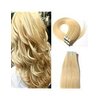 Hairro Tape in Hair Extensions Down 40pcs 100g 16 Inch Bleach Blonde