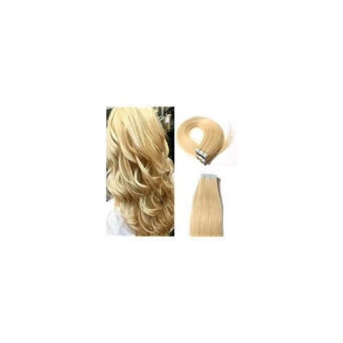 Hairro Tape in Hair Extensions Down 40pcs 100g 16 Inch Bleach Blonde