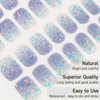 DUKASOU Semi Cured Gel Nail Strips, 28pcs Gradient Love Gel Nail Strips Work with Any UV Light, Gel Nail Stickers Full Nail Wraps for Women Girls Kids DIY Gift, Include Prep Pads, Nail File&Wood Stick