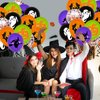 62PCS Halloween Party Balloons Decorations, 12 Inch Black Orange Purple Green Confetti Balloons for Kids Halloween Birthday Bachelorette Party Decorations Supplies