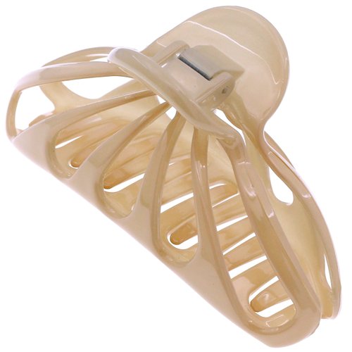 Camila Paris CP3054 French Hair Clip for Women Thick Hair for Long Curly Wavy Hair, Beige, Girls Hair Claw Clips Fashion Styling Hair Accessories for Women, Strong Hold No Slip Grip, Made in France