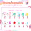 Saviland Press on Nails for Kids 7-day Styling: 168PCS Kids Press on Nails for Girls Colorful Patterns Full Cover Short Square Fake Nails False Nail Art Set Gifts 8-12 Years Easter Child Home DIY