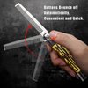 Foldable Pocket Comb, Stainless Steel Switchblade Comb Spring Jump Brush Switchblade Spring Pocket Oil Hair Comb Oil Hair Comb for Scalp Hair or Beard (Bone Color)