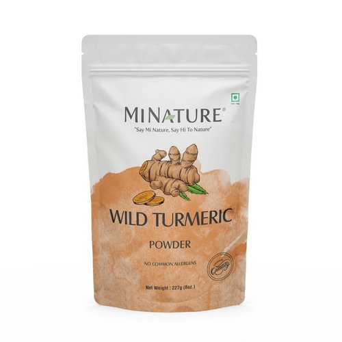 Wild turmeric Powder by mi nature| 227g (8oz) | Kasturi Manjal | Curcuma Aromatica | Jangli Haldi | Kasthuri Manjal | 100% Natural – Nothing external added | Kasturi manjal for skin care