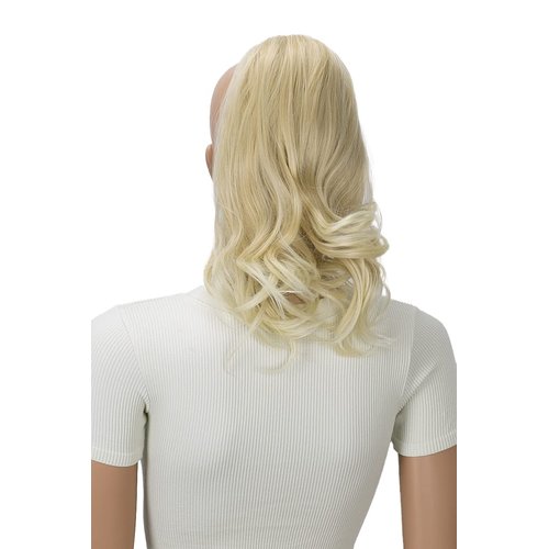 CAISHA by PRETTYSHOP 2 IN 1 Ponytail 12" Or 14" Hairpiece Clip On Extension Voluminous Wavy Blond H309