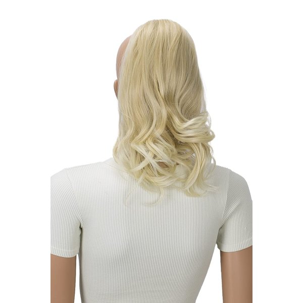 CAISHA by PRETTYSHOP 2 IN 1 Ponytail 12" Or 14" Hairpiece Clip On Extension Voluminous Wavy Blond H309