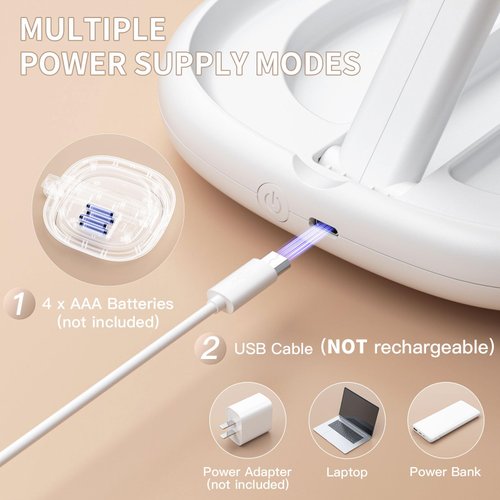 Beautifive Makeup Mirror with Light and Magnification, 7X/1X Light Up Makeup Mirror Travel Lighted Make Up Mirror with Adjustable Height Double Sides Folding Magnifying Mirror with Light