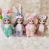 Thcbme 4 Pcs 6 Inch Princess Mini Dolls, Small Princess Dolls, Little Girl Miniature Dolls for 3+ Year Old Girls