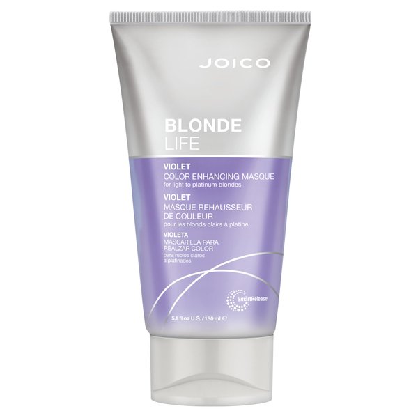 Joico Blonde Life Color Enhancing Masque | For Blonde Hair | Color Depositing Treatment | Maintain Unique Blonde Tones | Fortified With Monoi & Tamanu Oil | Violet | 5.1 Fl Oz
