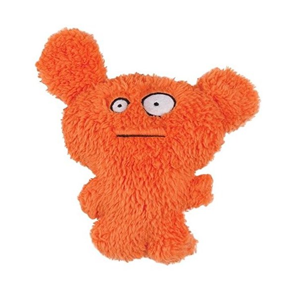 Grriggles FURZIES Dog Toys Cute Colorful & Mischevious Soft Plush Squeaker Toy for Dogs(Orange Furzie)