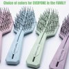 Planet Luxury Eco-Friendly Hair Brush w/Extra Soft Bristles, Detangler Hairbrush, Vented, Wet and Dry Hair For Women, Kids, Curly, Straight, Fine Hair Brush (Dusty Rose)