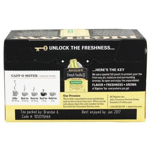 Bigelow Decaf French Vanilla Tea Bags, 20 ct